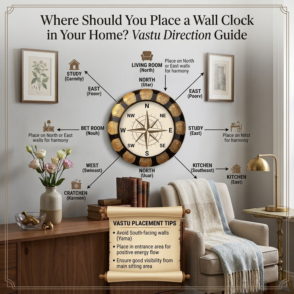 Where Should You Place a Wall Clock in Your Home? Vastu Direction Guide