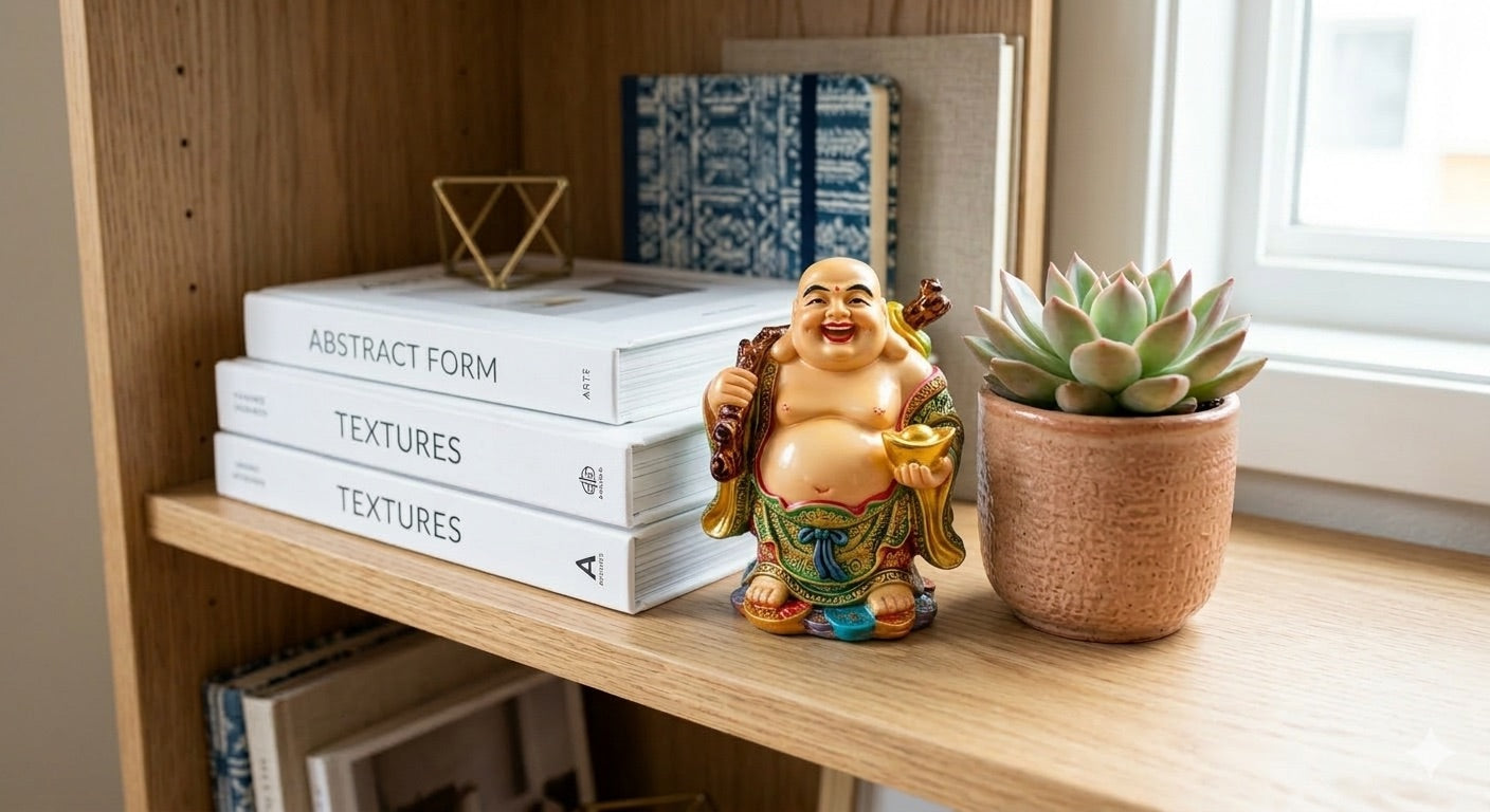 What is the significance of placing a laughing buddha in the home?