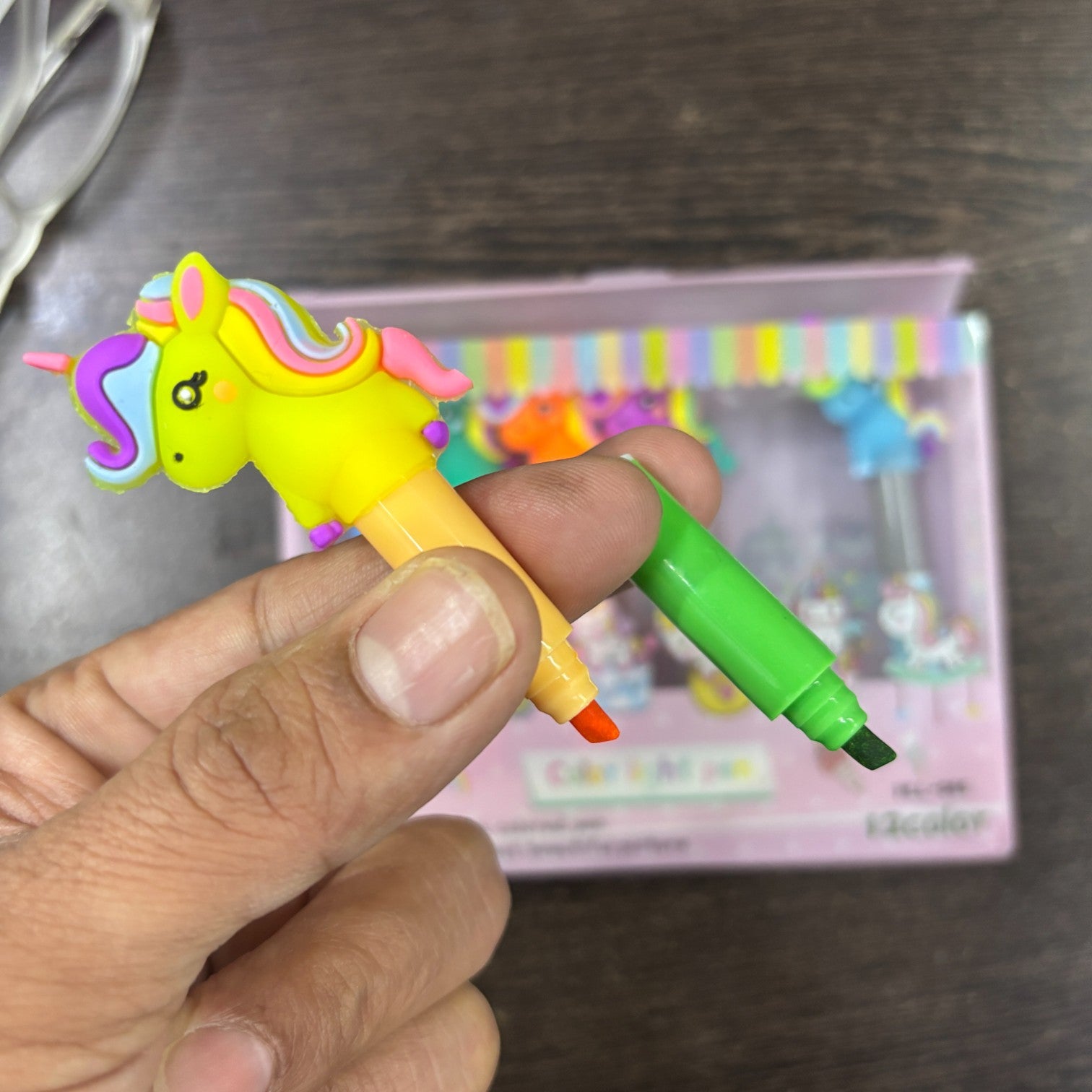 Chisel Tip Fluorescent Marker Pens for School, Office & Study | 6 Pens in Each Set | Smooth Writing Highlighters for Kids, Girls, Boys, Drawing