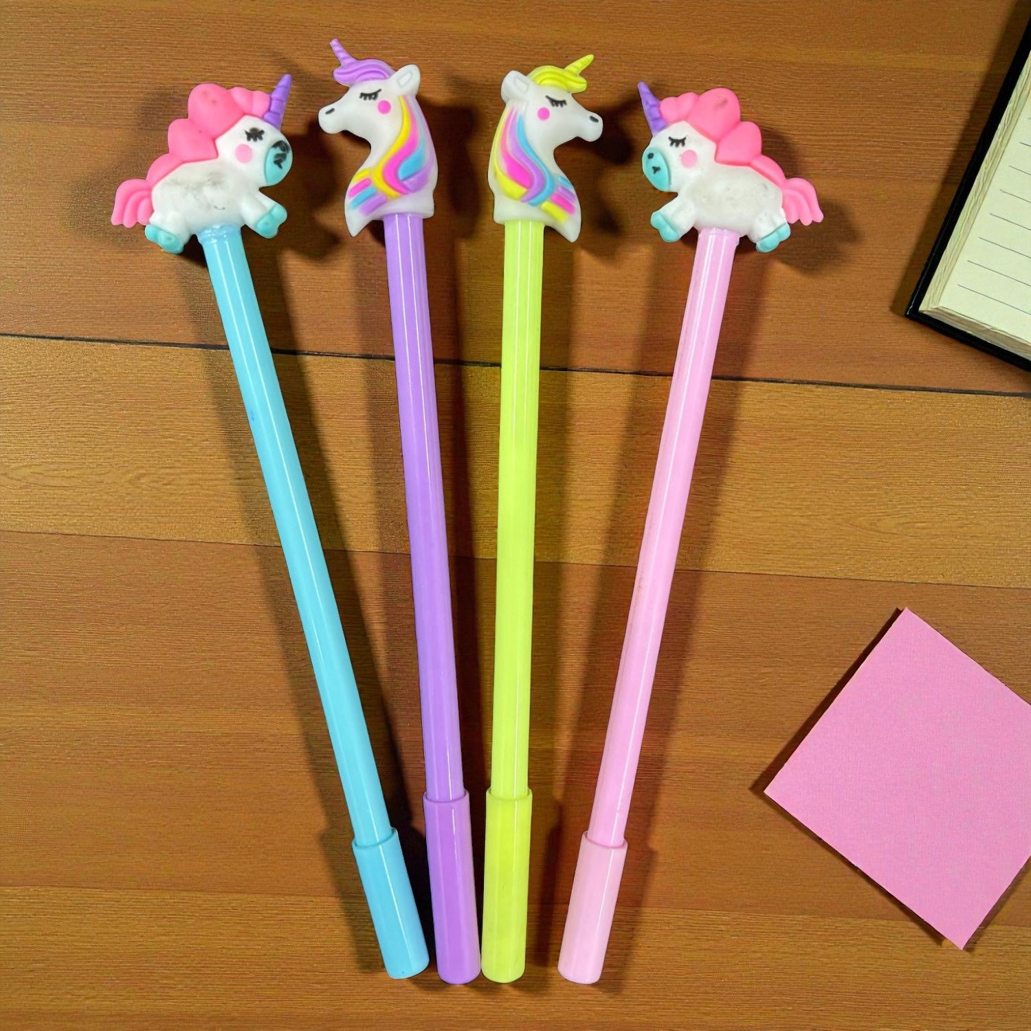 Ball Pen | Gel Pens - Astronaut & Unicorn Design - for Kids, Girls, Boys, Students, School, Birthday Gift & Return Gifts- Pack of 2 - Apkamart #Style_Pack Of 4