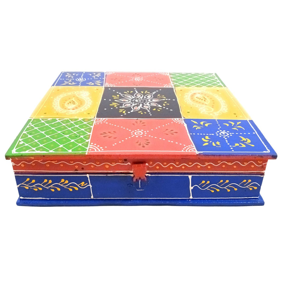 Wooden Dry Fruit Box - 6 Compartment- 10 Inch