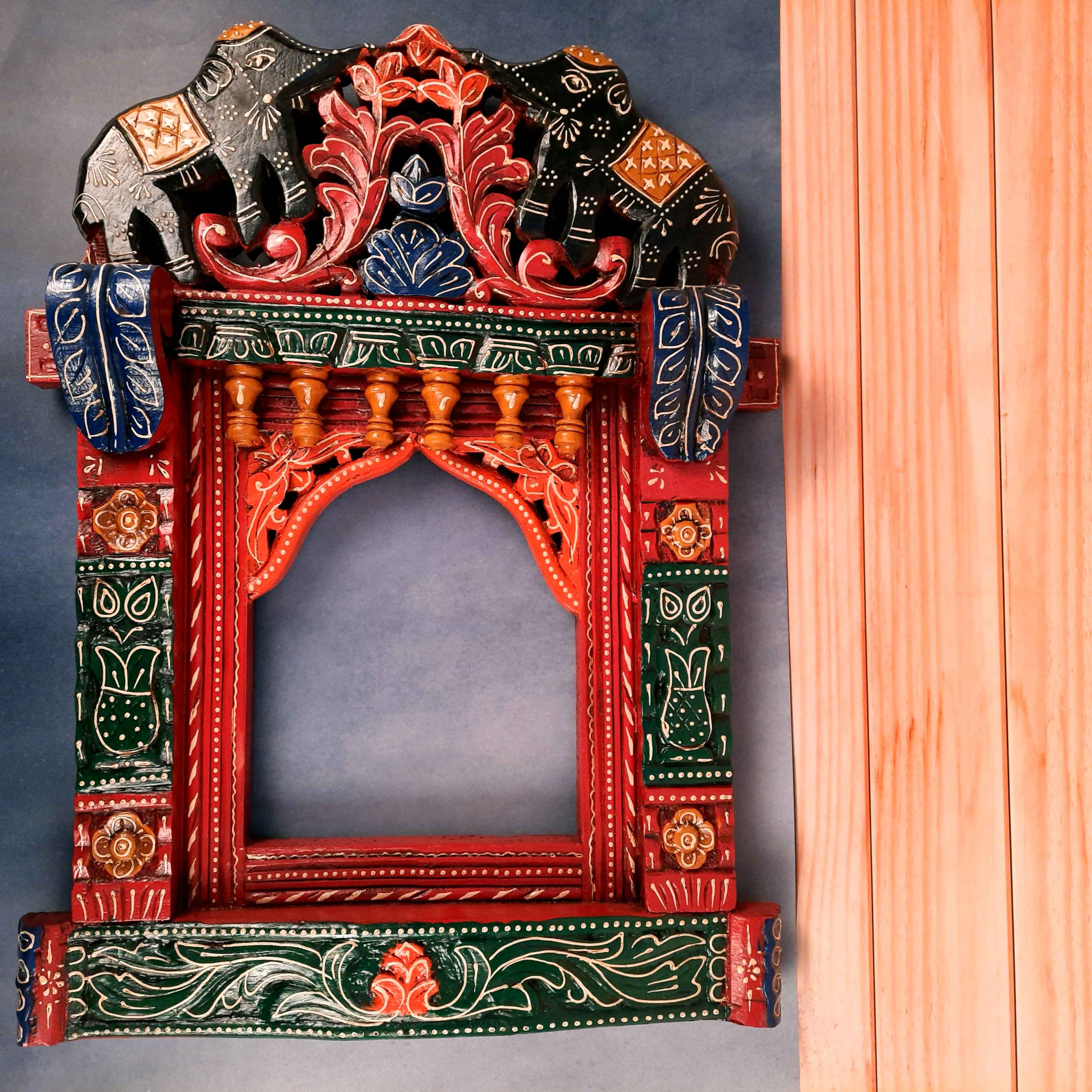 Elephant Design Jharokha - For Home Decor & Gifts - 27 Inch - Apkamart