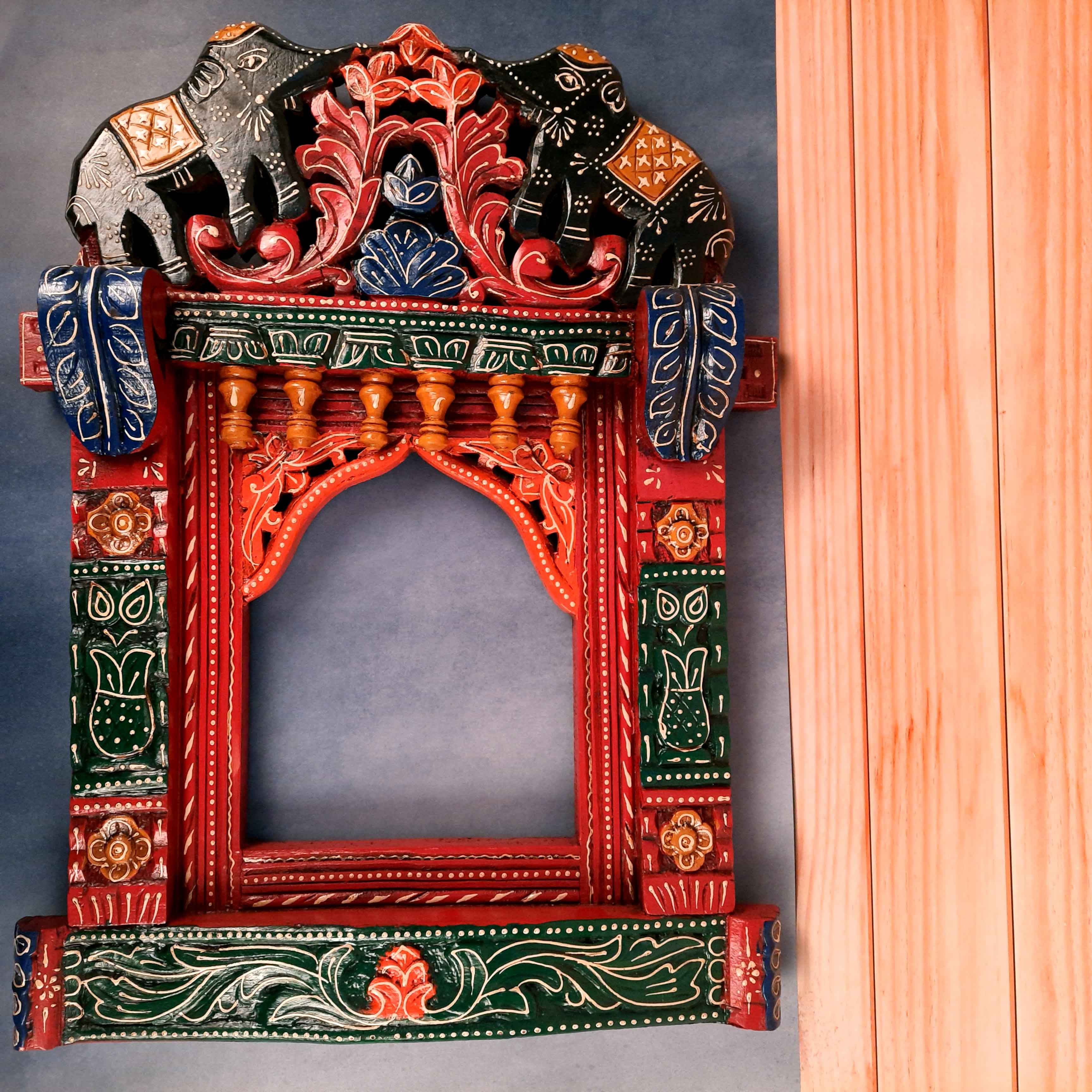 Elephant Design Jharokha - For Home Decor & Gifts - 27 Inch - Apkamart