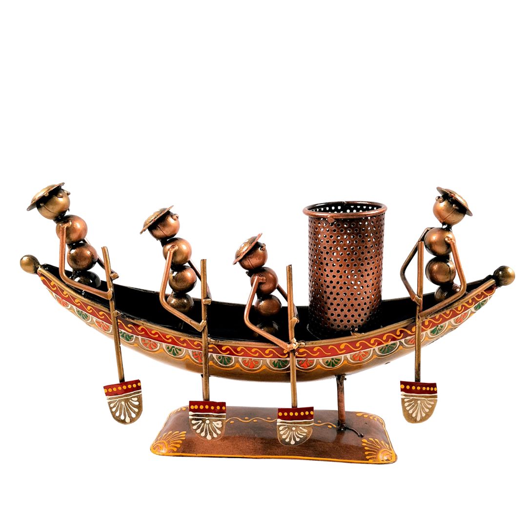 Boat Pen Holder |For pen & Pencil - Boat Design - 11 Inch-Apkamart