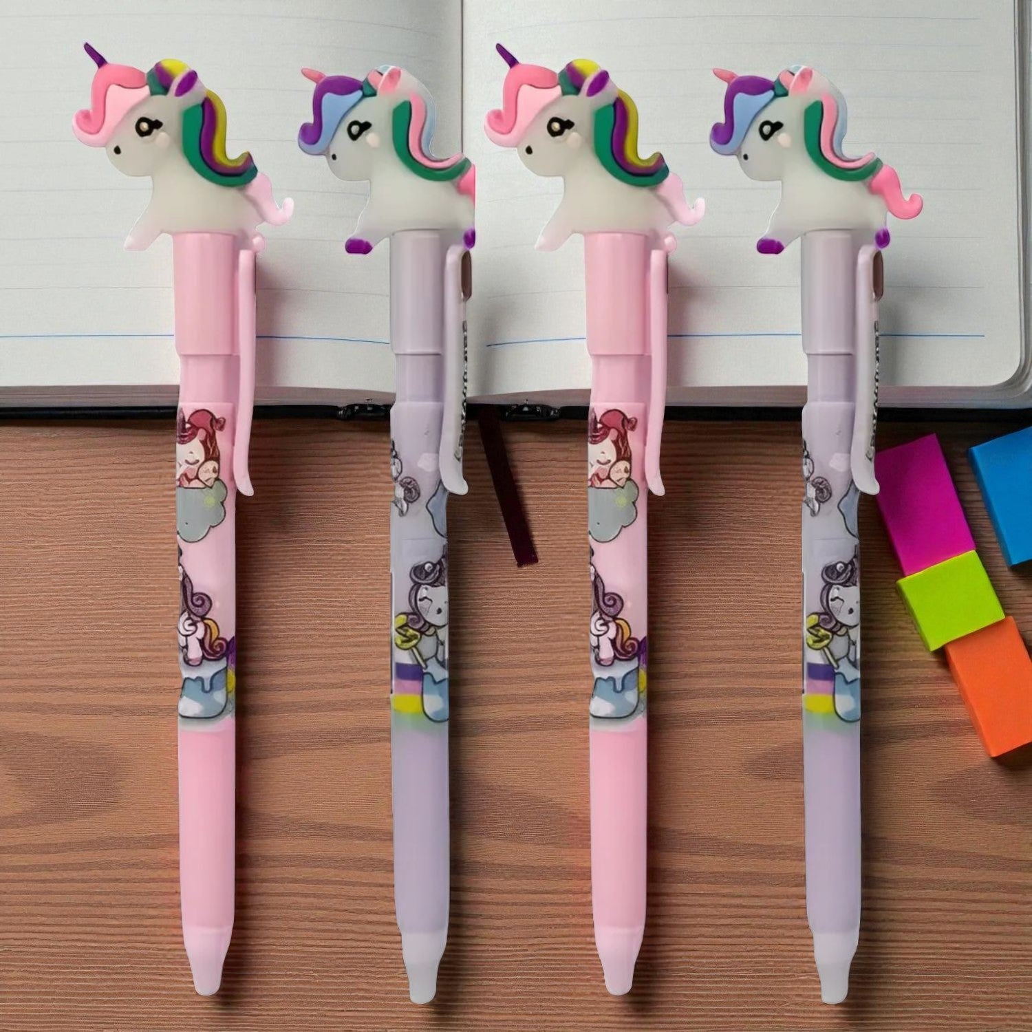 Cartoon Design pen - for Kids | Stylish Pen for Kids, School Stationary Set, Gift & Return Gifts - Pack of 2 - Apkamart #Style_Pack Of 4