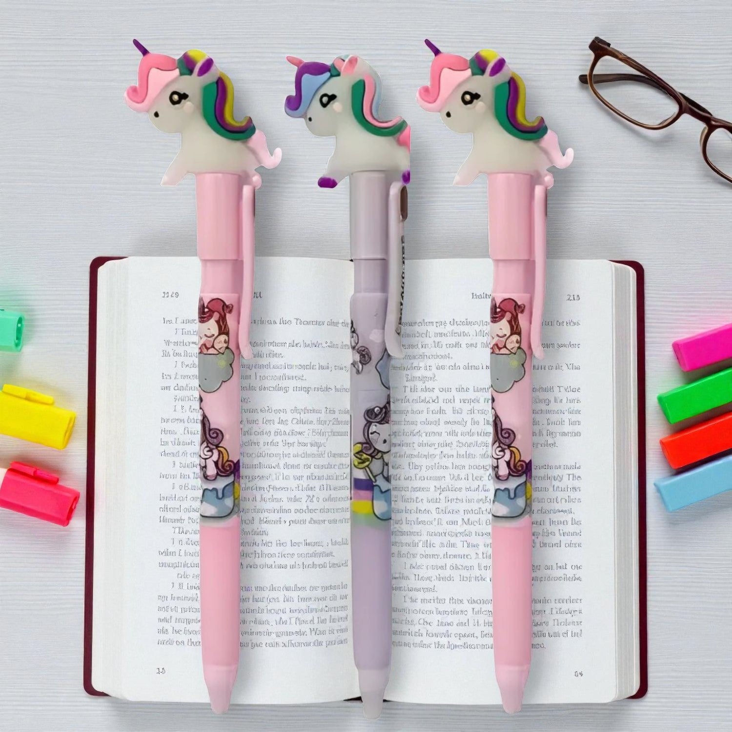 Cartoon Design pen - for Kids | Stylish Pen for Kids, School Stationary Set, Gift & Return Gifts - Pack of 2 - Apkamart #Style_Pack Of 3