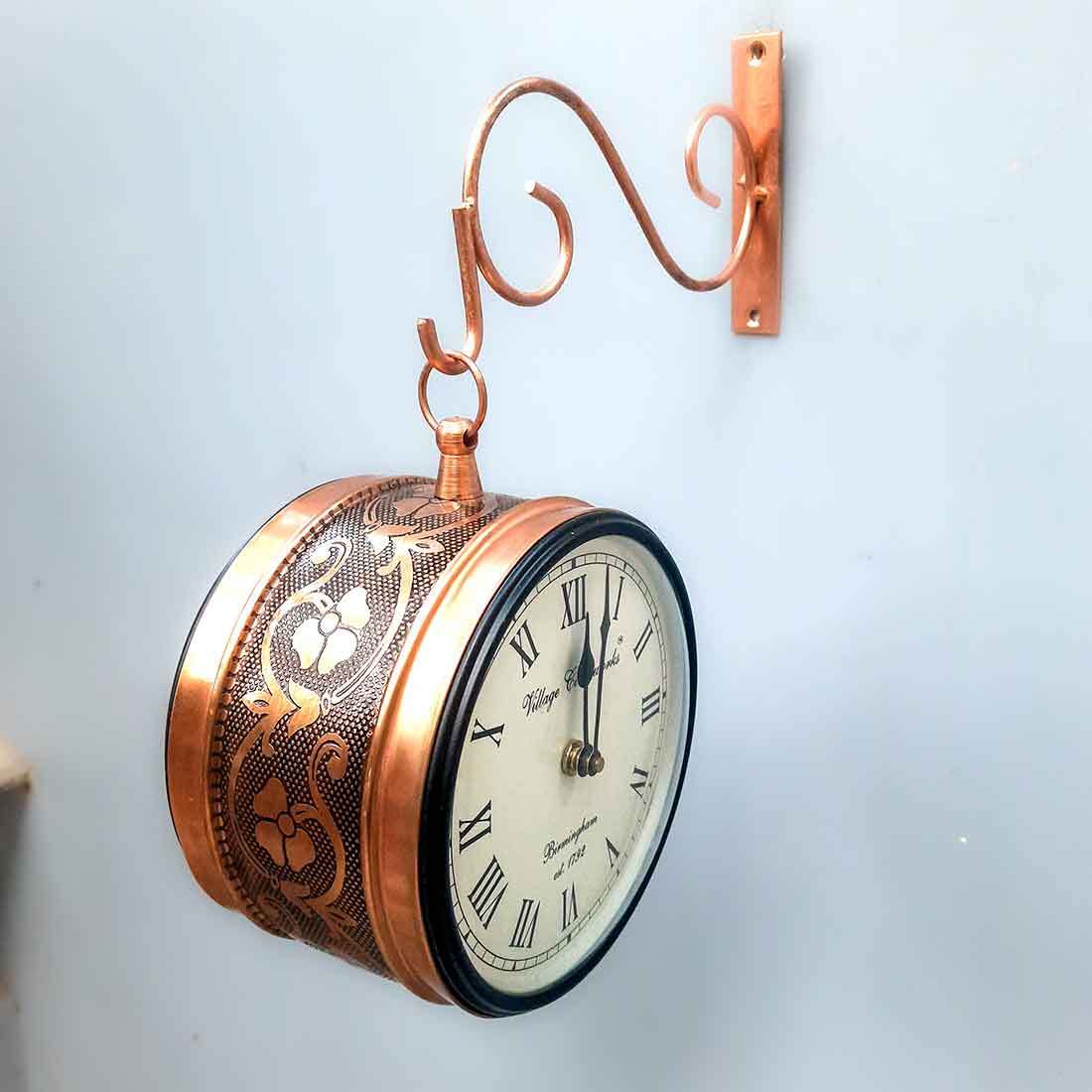 Vintage Clock | Railway Clock - 6 Inch - ApkaMart #Style_Design 2