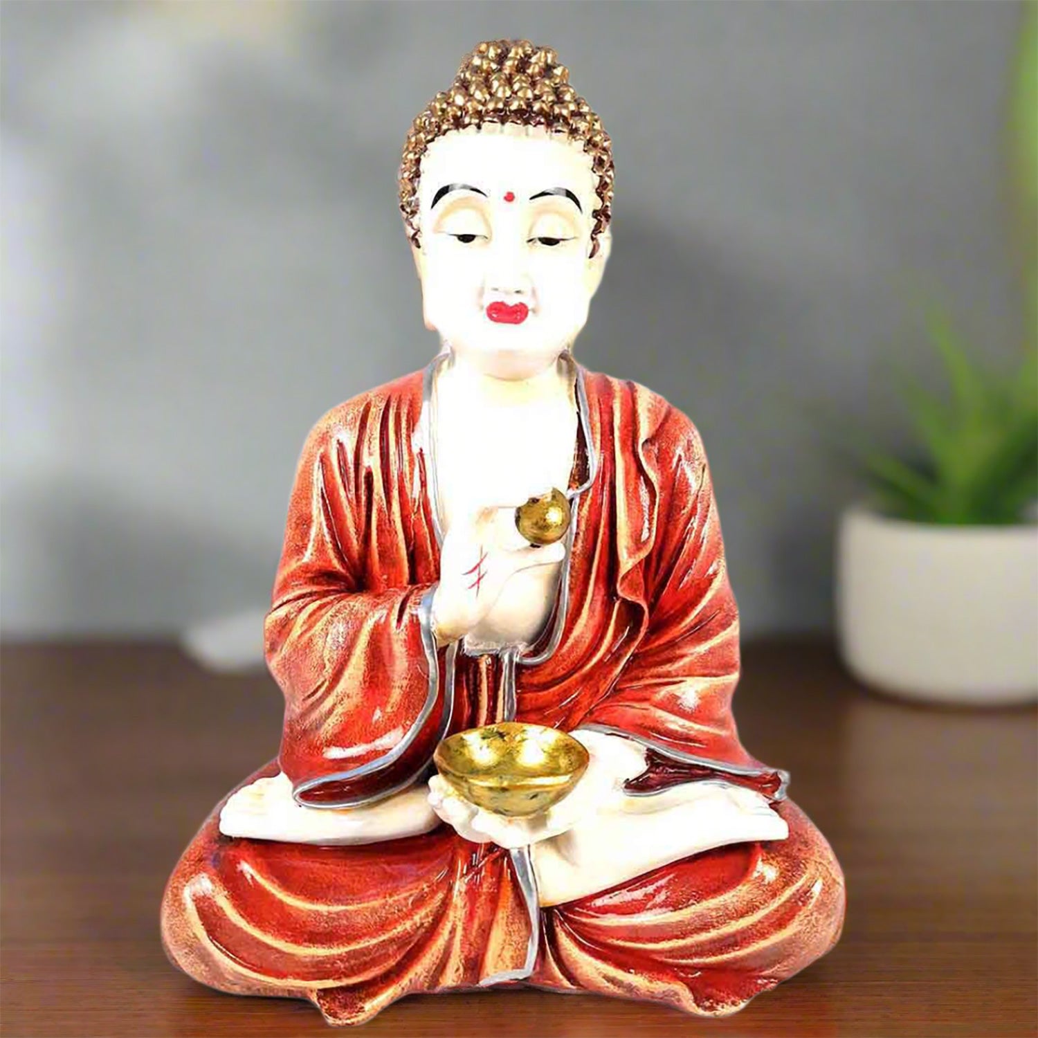 Buddha Statue In Meditation| Lord Buddha Idol Showpiece - For Living room, Home, Table, Shelf, Office Decor & Gift - 12 Inch