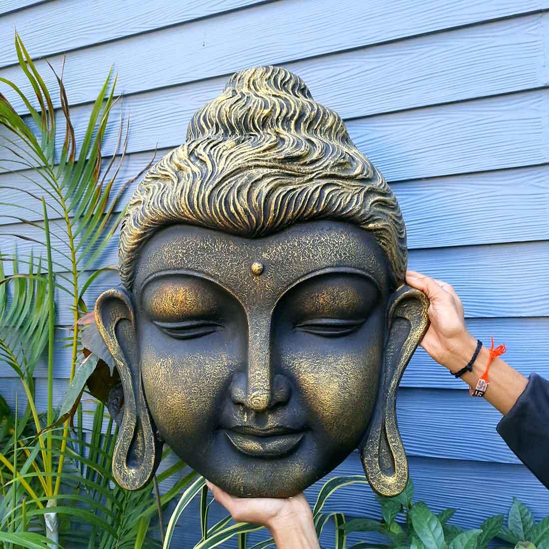 Buddha Face Wall Hanging | Big Buddha Wall decor - For Living Room, Home Decor & Gifts - 27 Inch