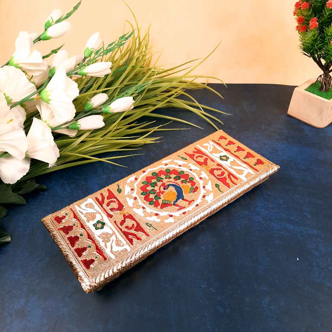 Pooja Chowki Bajot | Minakari Chauki Set - Apkamart