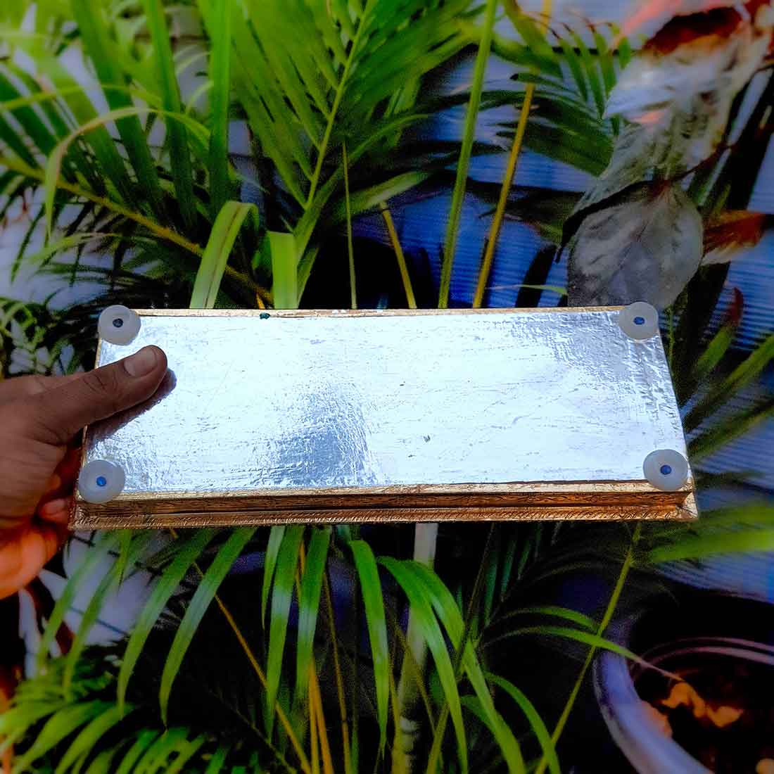 Pooja Chowki Bajot | Peacock Design Minakari Patla Set - Apkamart