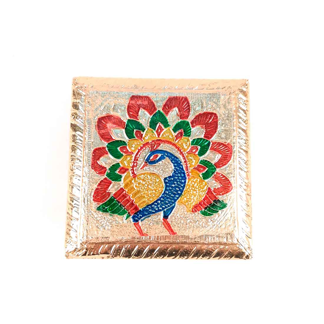 Minakari Chowki | Pooja Chowki - For Pooja & Return Gifts - 4 Inch - ApkaMart #Style_Design 3