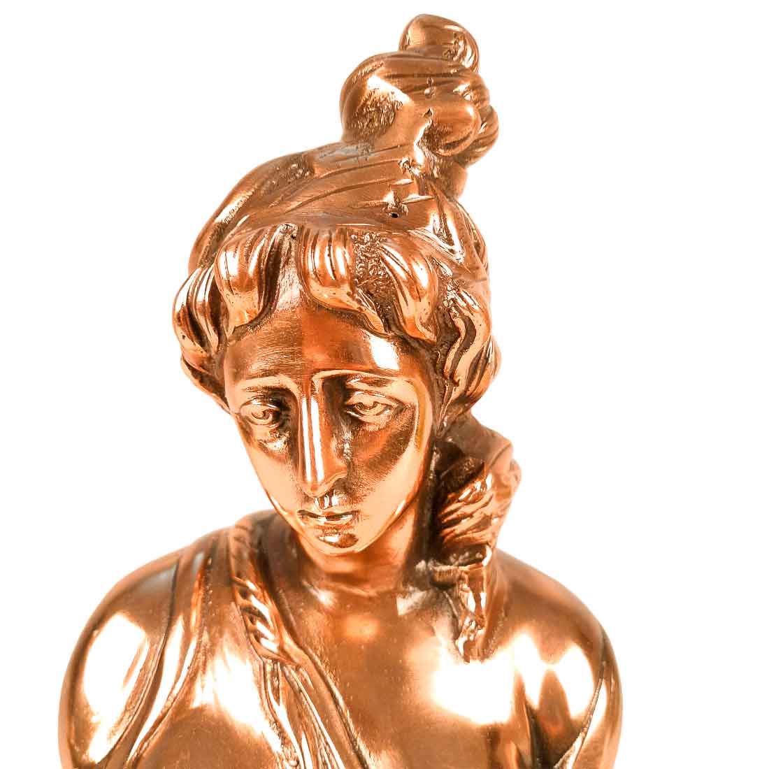 Lady Bust Showpiece | Female Figurines - for Home Decor, Table Decoration & Gifts - 15 Inch - Apkamart