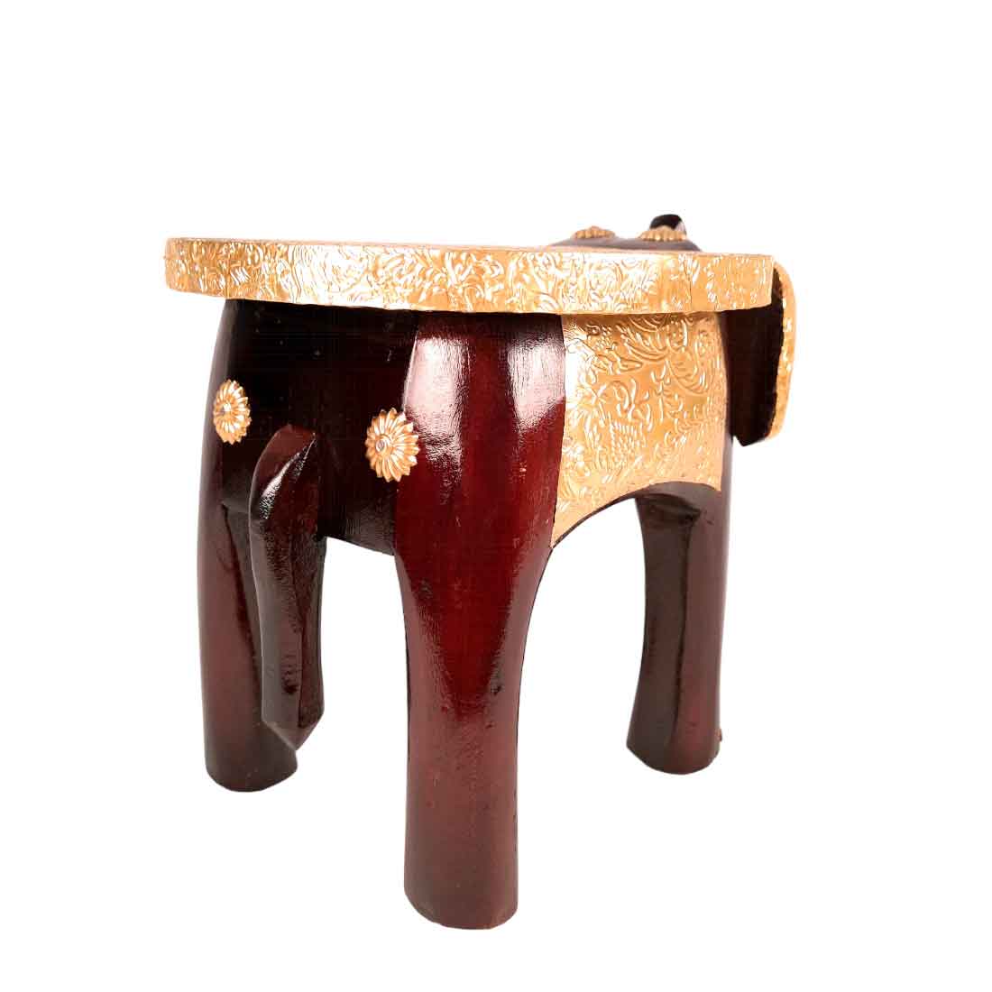 Elephant Showpiece - Small Stool - For Home Decor & Gifts - 8 Inch- Apkamart