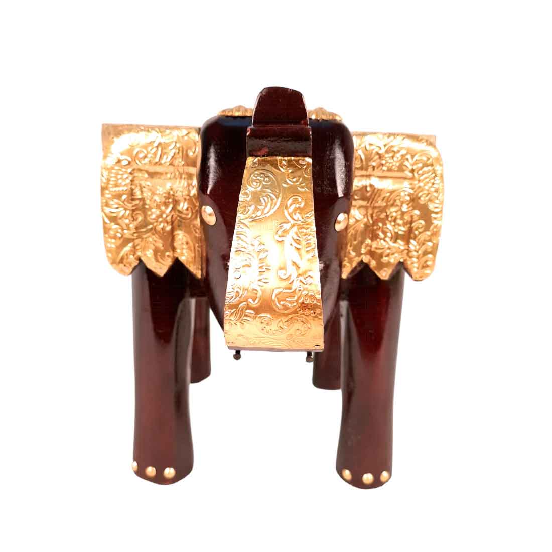 Elephant Showpiece - Small Stool - For Home Decor & Gifts - 8 Inch- Apkamart