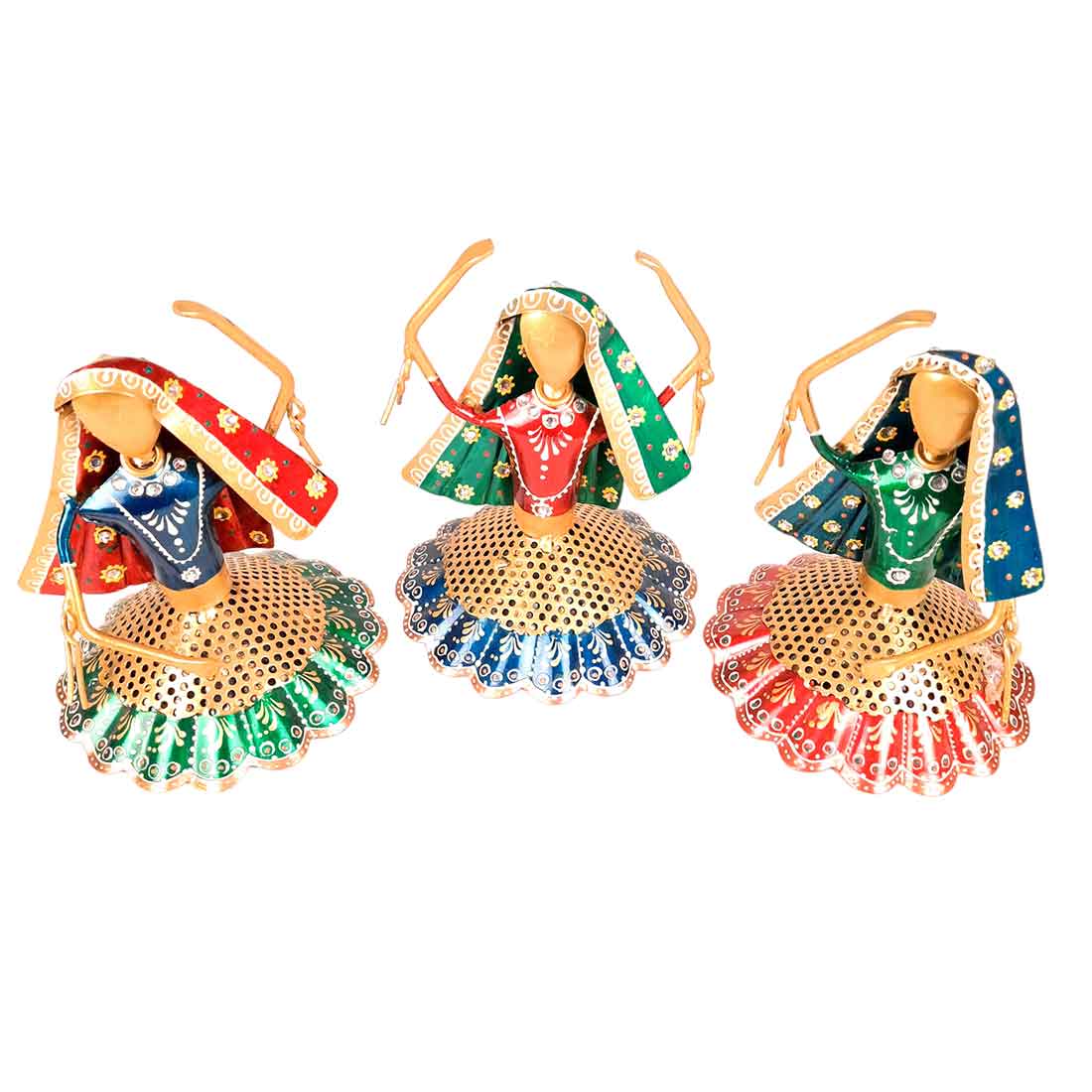 Dancing Ladies - Female Figurines - for Side Table Decoration  - 8 Inch - Set of 3 - Apkamart