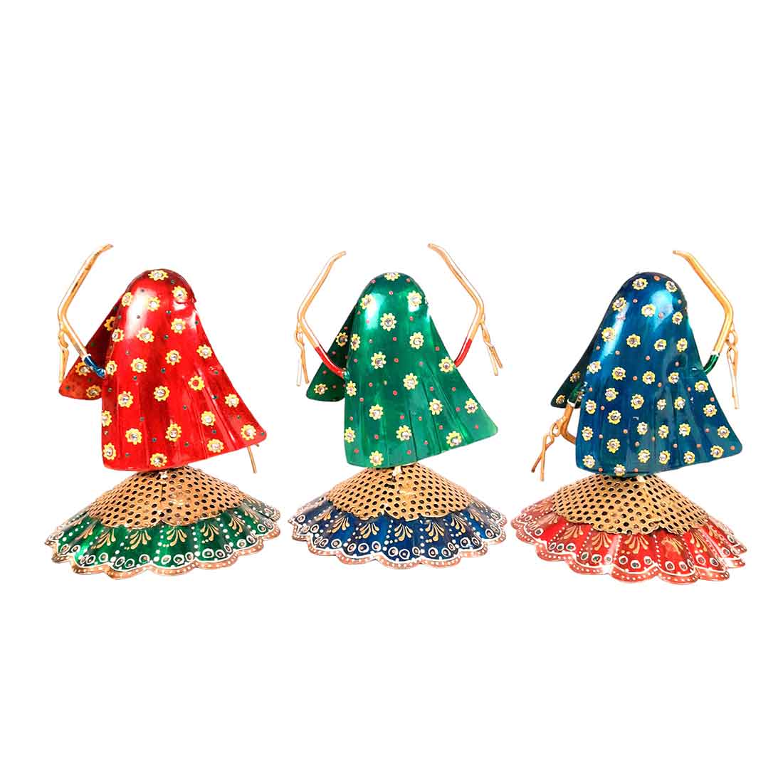 Dancing Ladies - Female Figurines - for Side Table Decoration  - 8 Inch - Set of 3 - Apkamart