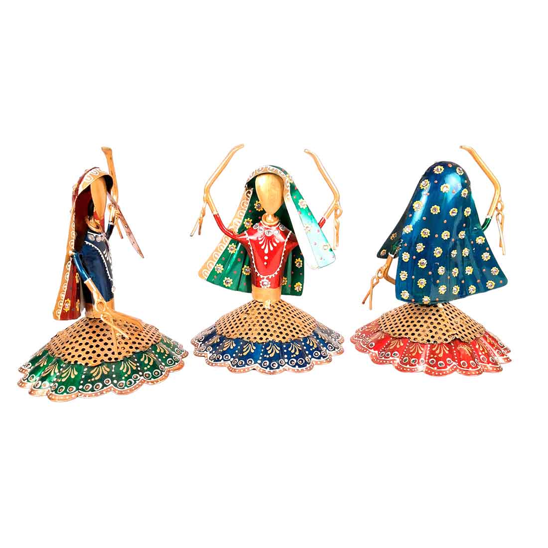 Dancing Ladies - Female Figurines - for Side Table Decoration  - 8 Inch - Set of 3 - Apkamart