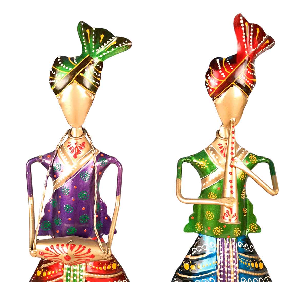 Musician Showpiece - Metal Figurines - For Table Decor & Living Room - 19 Inch - Set of 3 - Apkamart