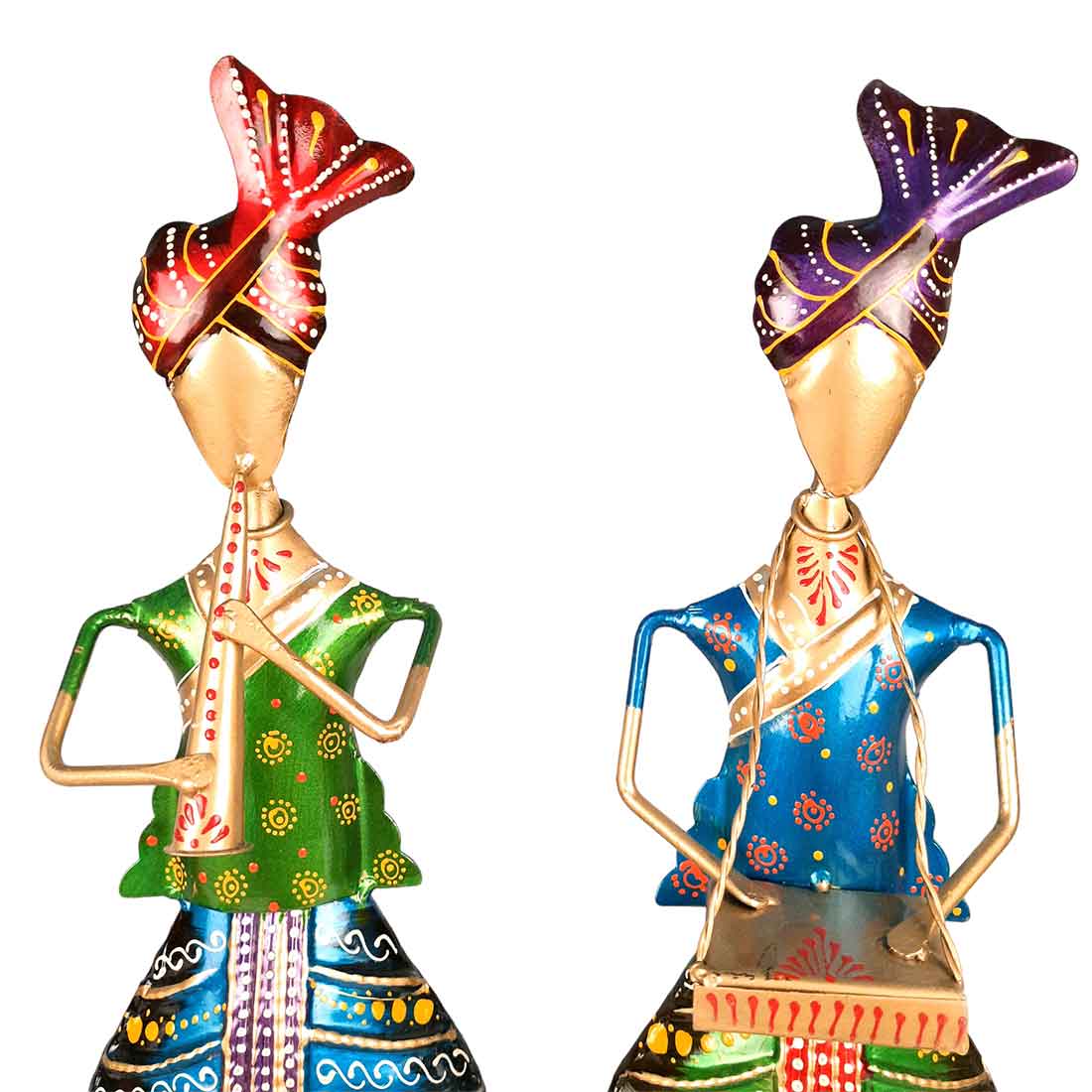 Musician Showpiece - Metal Figurines - For Table Decor & Living Room - 19 Inch - Set of 3 - Apkamart