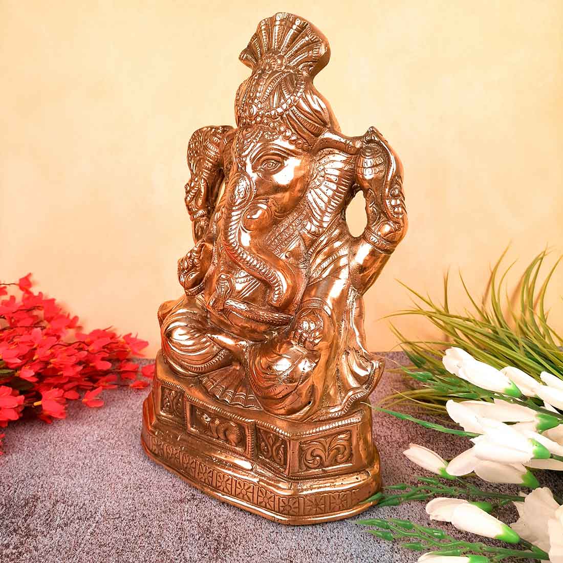 Ganesh Statue | Ganesha Murti - for Home Décor, Puja, Good Luck & Gifts -15 Inch- Apkamart