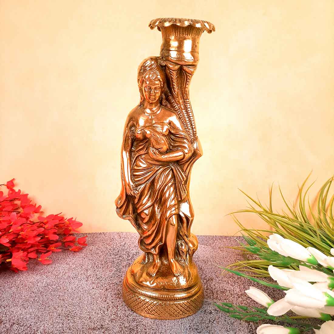 Flower Vase | Metal vase - Flower Vase for Living Room -15 Inch -Apkamart