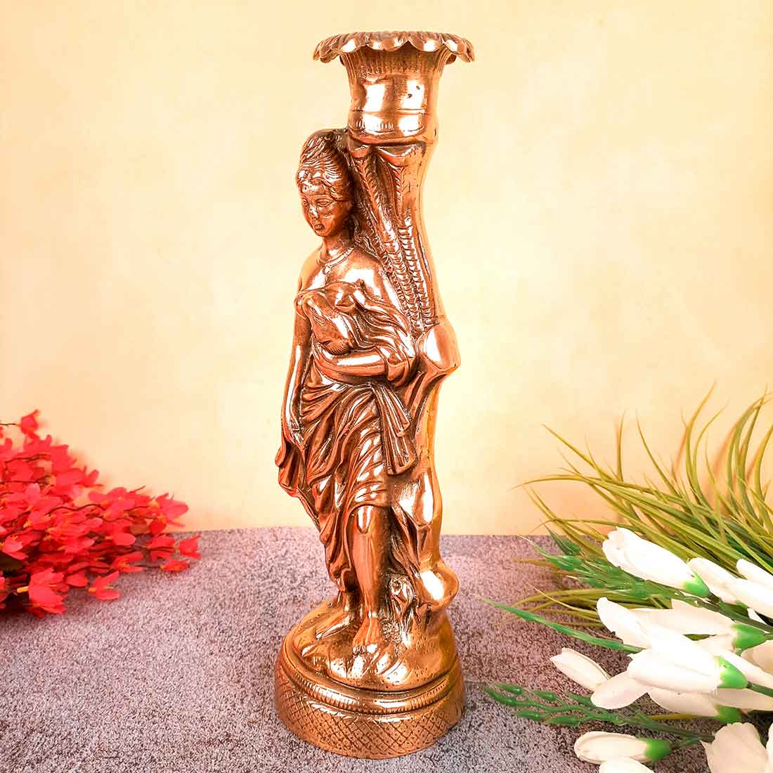 Flower Vase | Metal vase - Flower Vase for Living Room -15 Inch -Apkamart