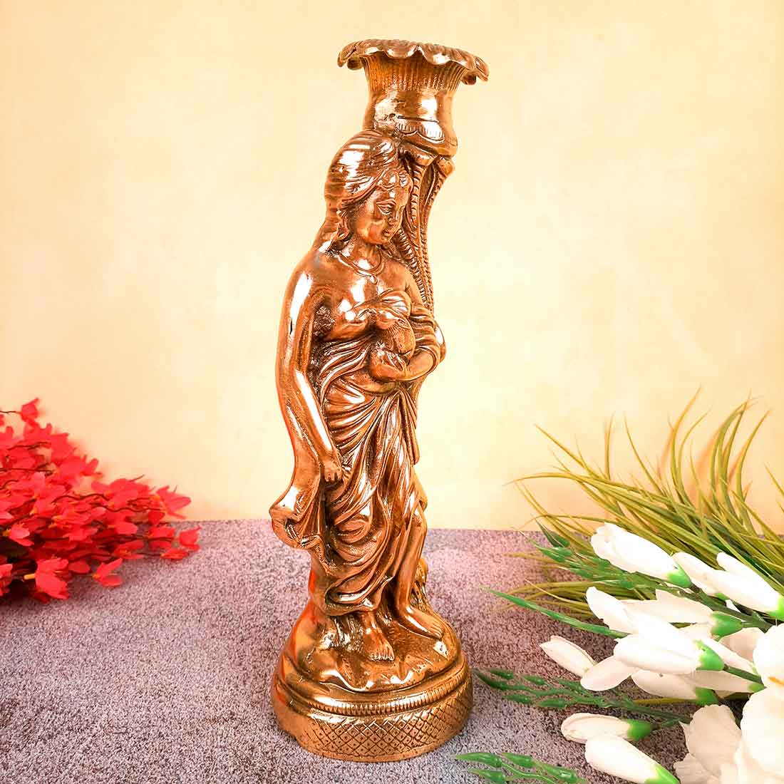 Flower Vase | Metal vase - Flower Vase for Living Room -15 Inch -Apkamart