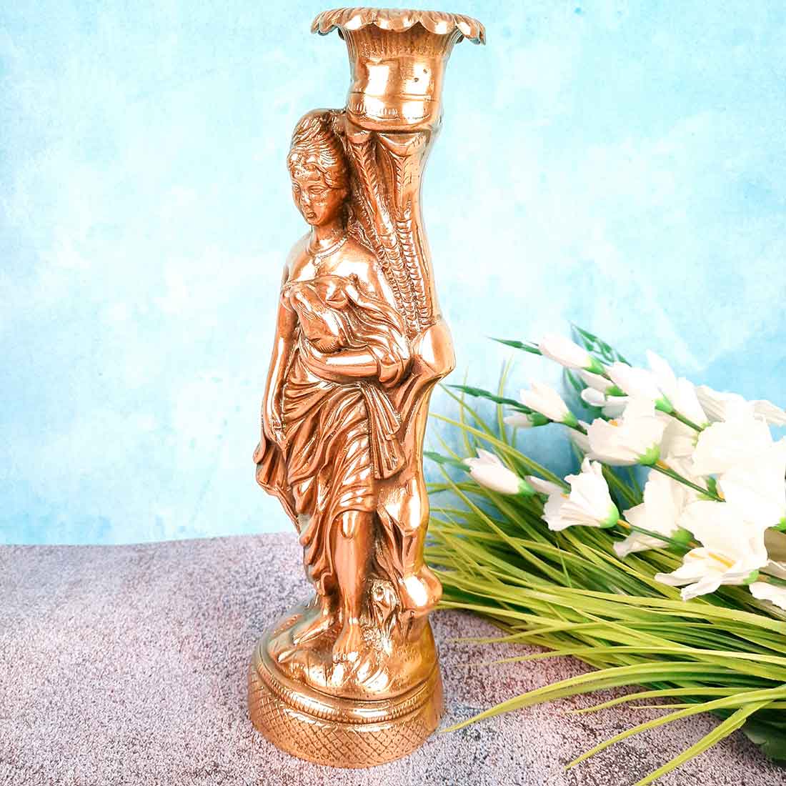 Flower Vase | Metal vase - Flower Vase for Living Room -15 Inch -Apkamart