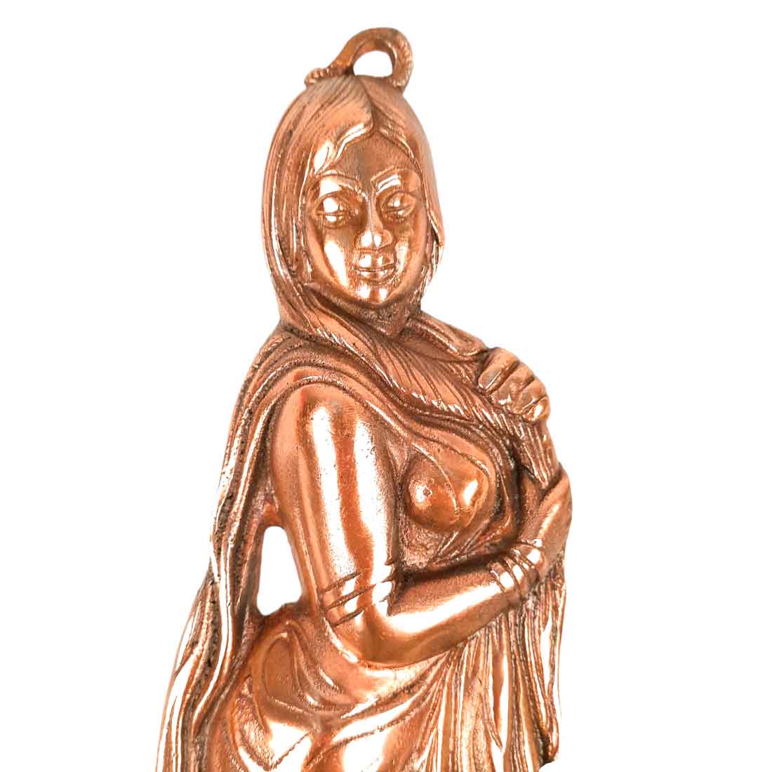 Wall Hanging - Village Lady Holding Matka Design | Wall Mount Showpiece | Metal Wall Art - For Home, Living Room, Bedroom, Hall, Entrance Decor | Housewarming & Wedding Gift - 16 Inch