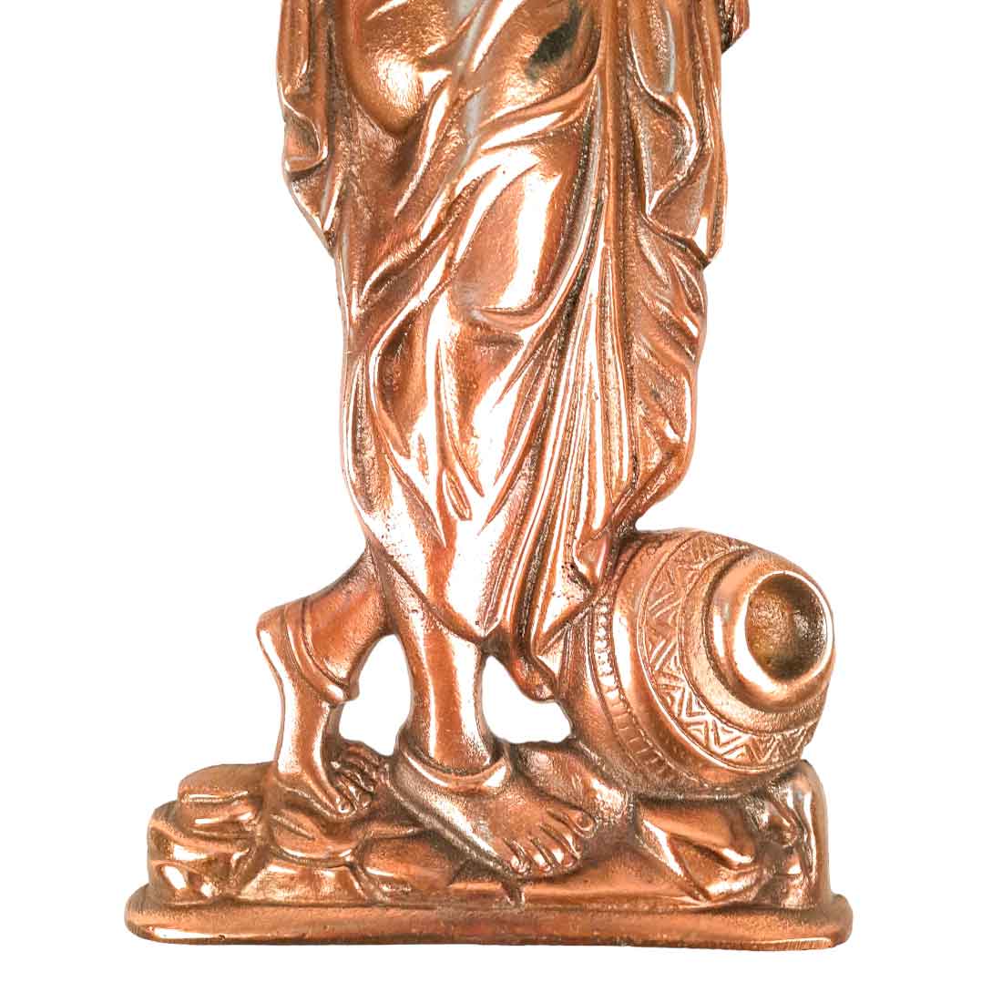 Wall Hanging - Village Lady Holding Matka Design | Wall Mount Showpiece | Metal Wall Art - For Home, Living Room, Bedroom, Hall, Entrance Decor | Housewarming & Wedding Gift - 16 Inch