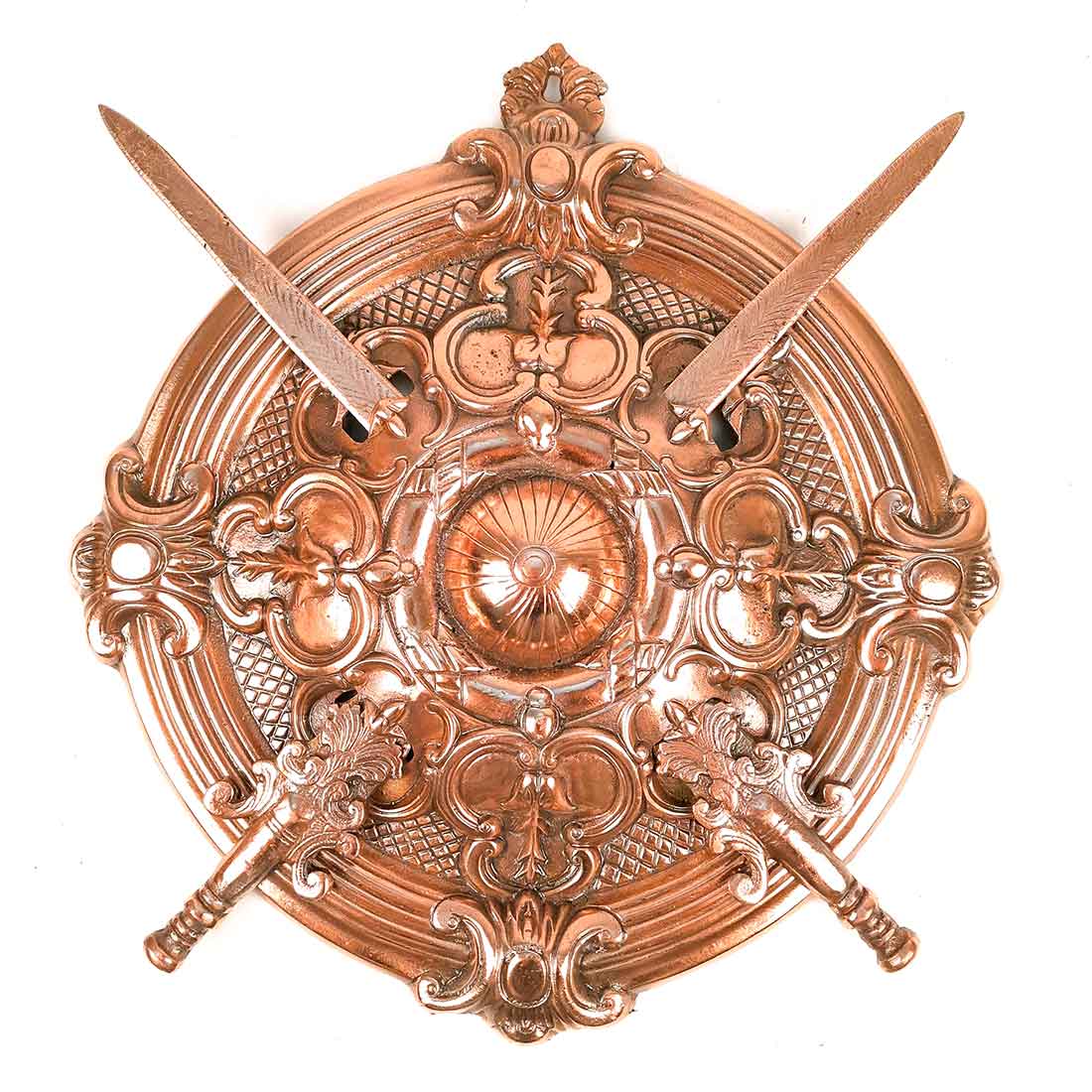 Bahubali Dhal Talwar Set of 2 | Sword & Shield Wall Decor - For Home, Wall Decor & Gifts - 18 Inch- Apkamart