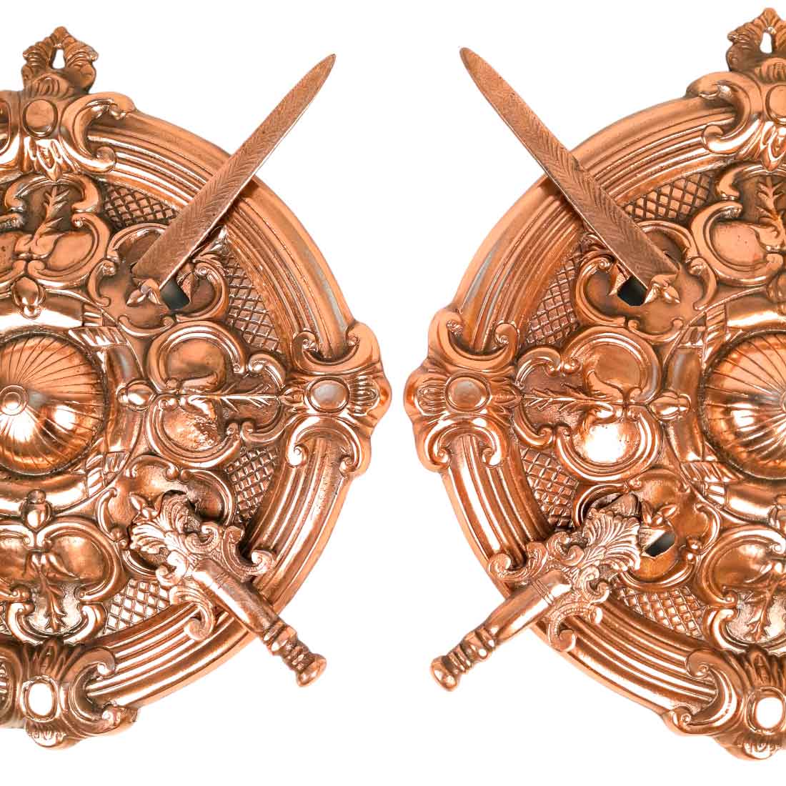 Bahubali Dhal Talwar Set of 2 | Sword & Shield Wall Decor - For Home, Wall Decor & Gifts - 18 Inch- Apkamart