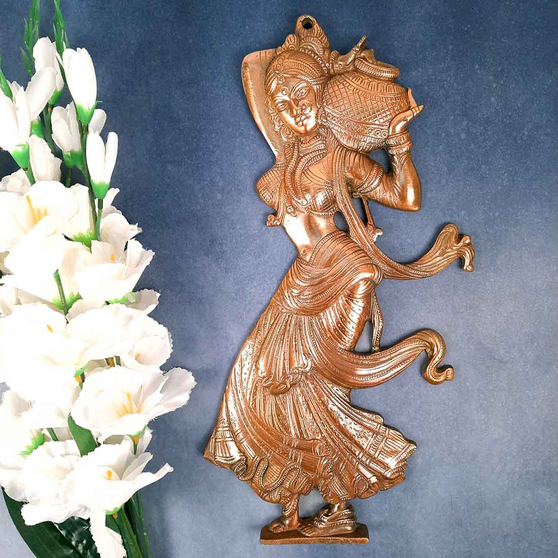 Combo of Wall Hangings Village Lady with Matka Design - 17 Inch | Village Lady with Matka - 16 inch | Wall Art Decor for Home & Office - Set of 2- Apkamart