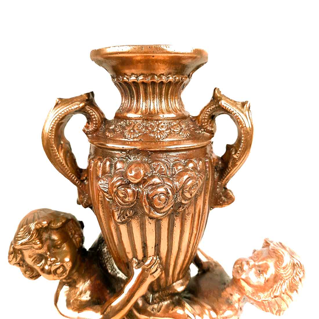 Vintage Vase | Flower Pot Metal - for Home Decoration & Gifts - 15 Inch- Apkamar