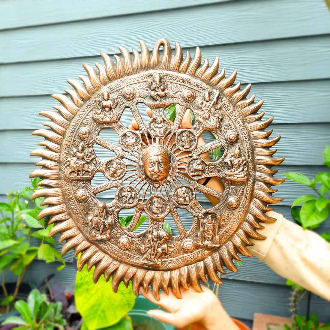 Sun Wall Hanging - Wall Decor for Living Room - 21 Inch- Apkamart