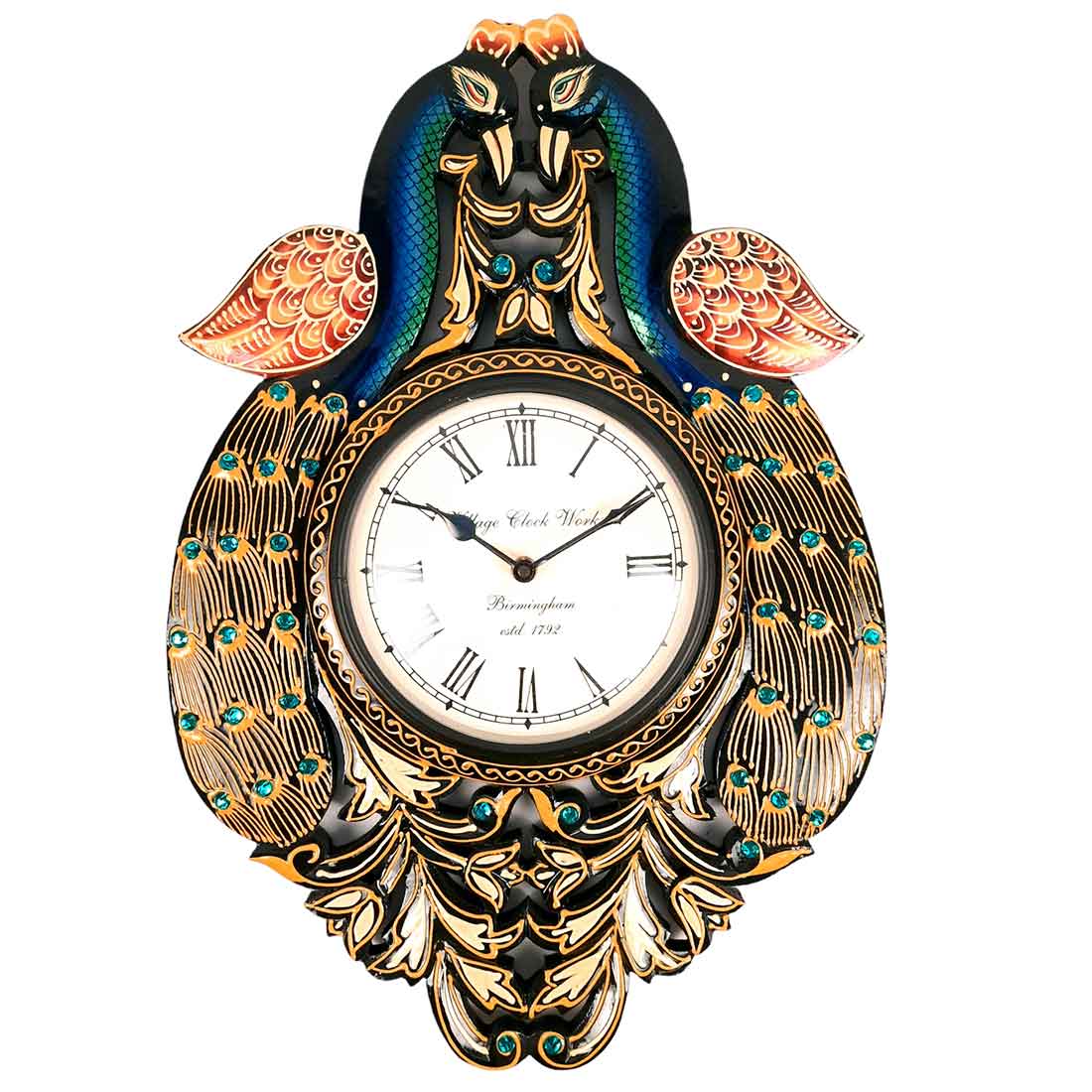 Peacock Wall Watch 18 Inch- Apkamart