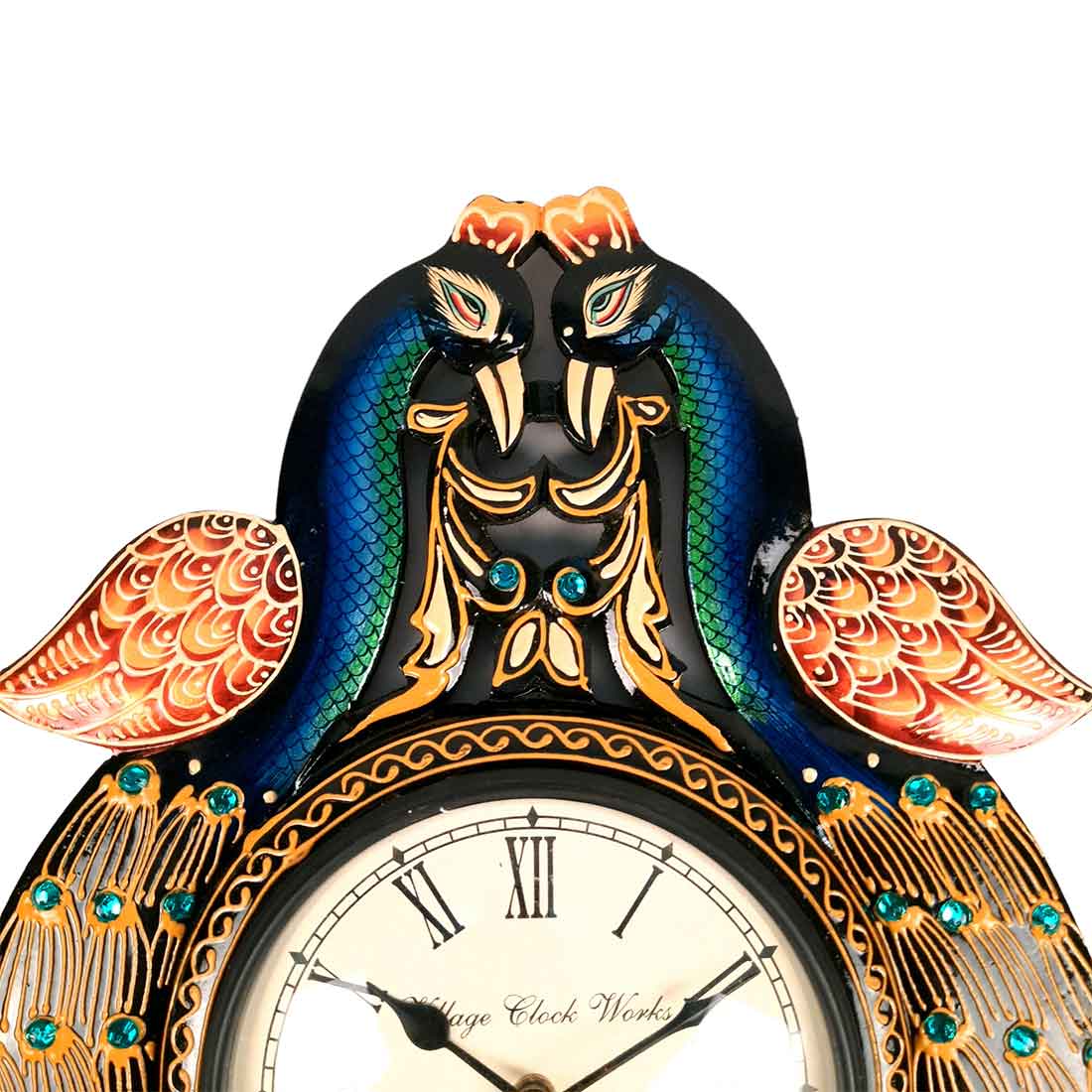 Peacock Wall Watch 18 Inch- Apkamart
