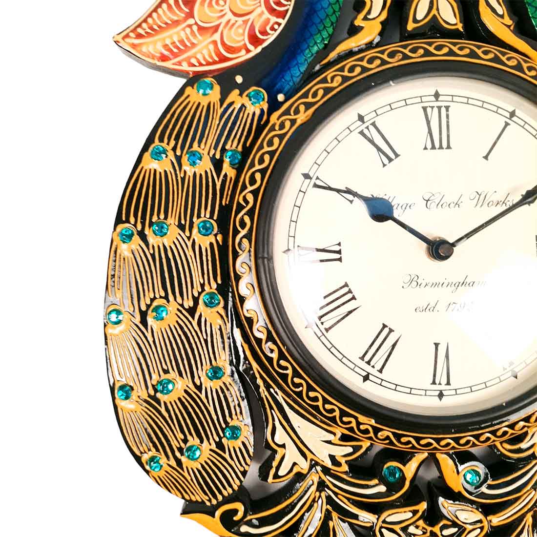 Peacock Wall Watch 18 Inch- Apkamart