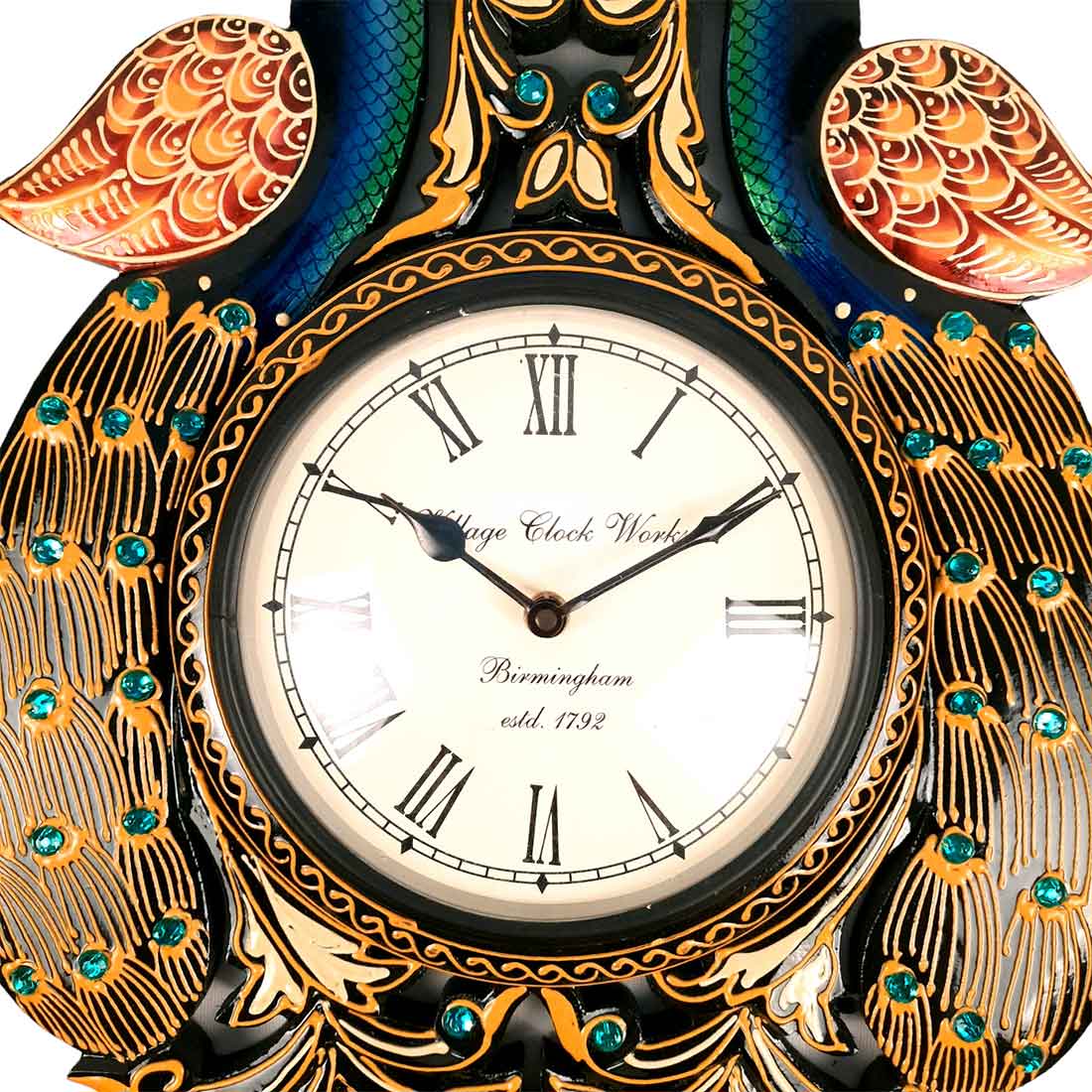 Peacock Wall Watch 18 Inch- Apkamart
