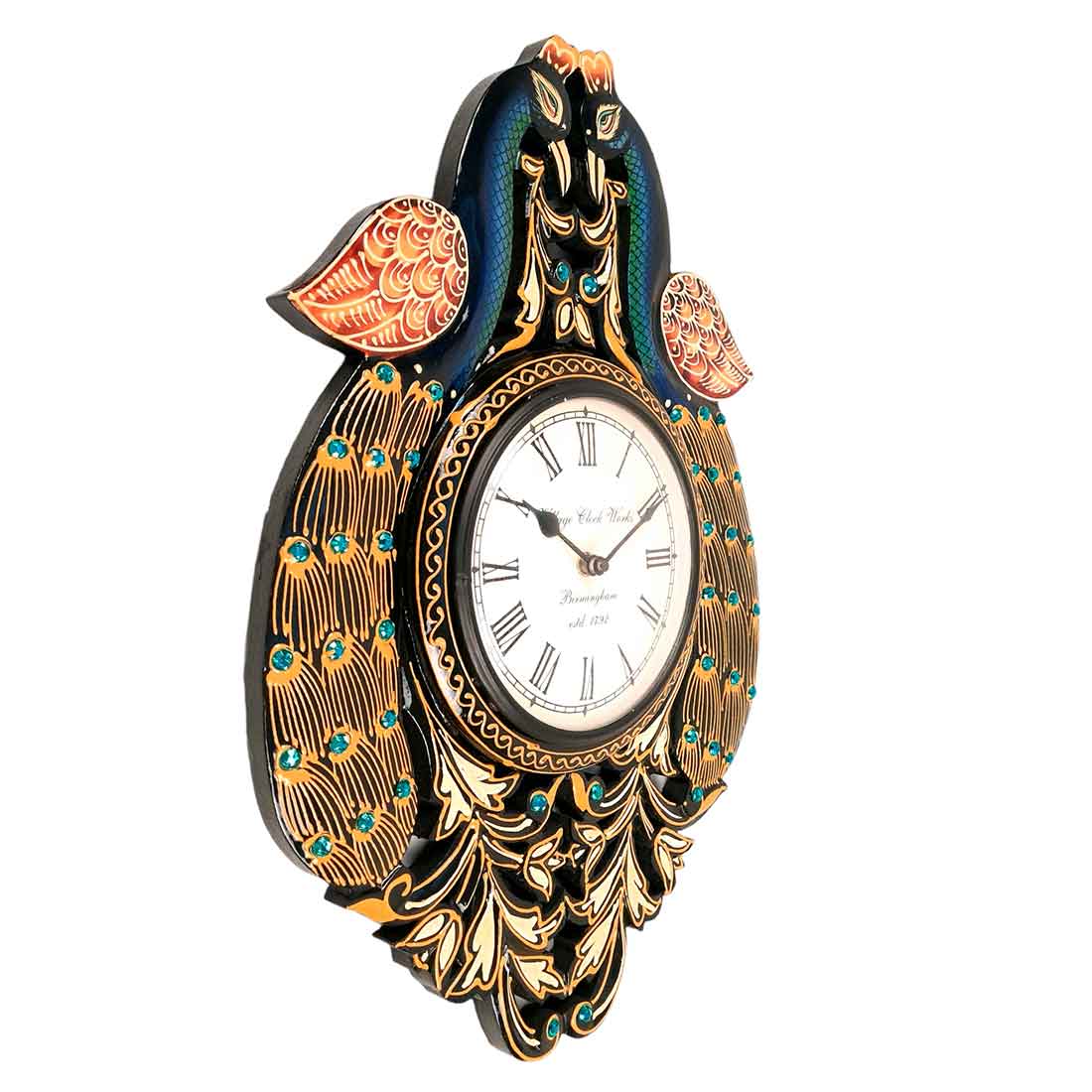 Peacock Wall Watch 18 Inch- Apkamart