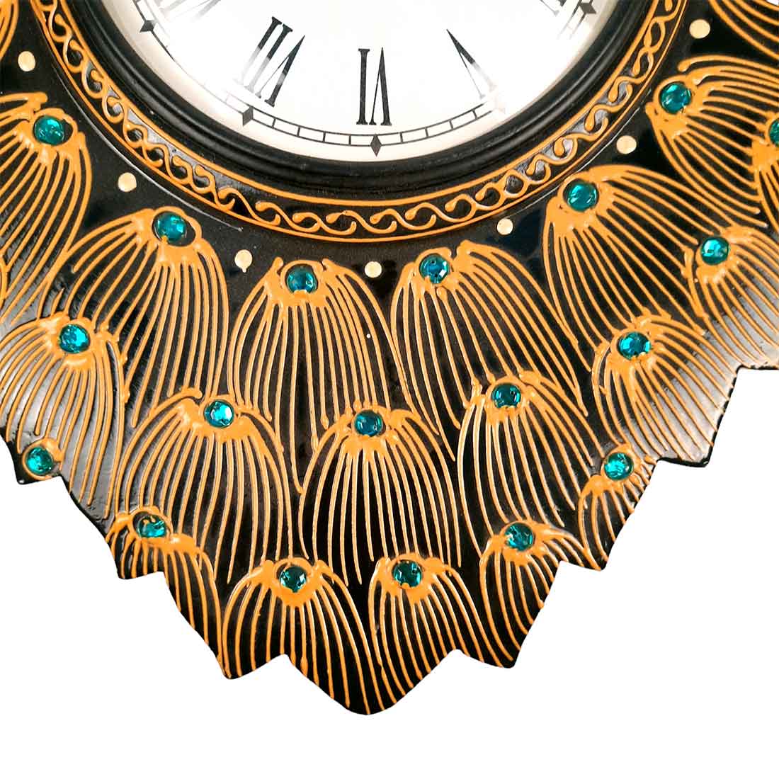 Double Face Peacock Clock 18 Inch- Apkamart