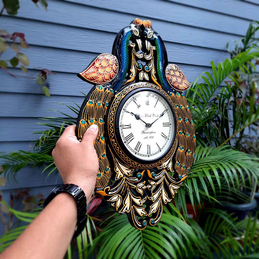 Peacock Wall Watch 18 Inch- Apkamart