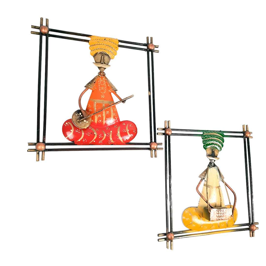 Home Decor Living Room | Metal Wall Art for Home & Gifts - 12 Inch (Set of 2)-Apkamart