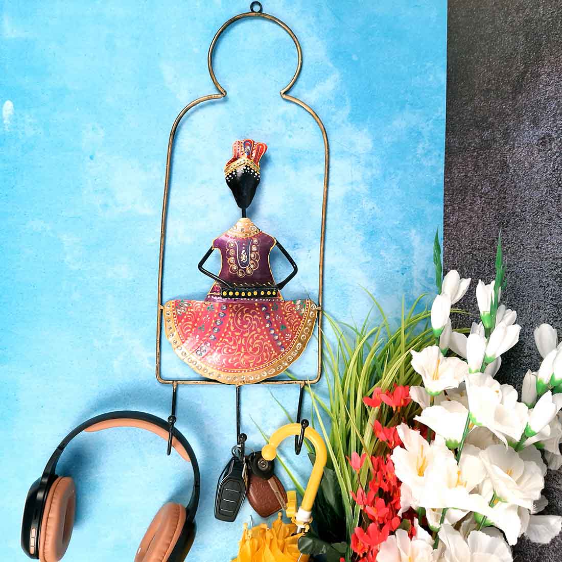 Metal Musician Keyhooks | Key Hook- 22 Inch (Set of 3)- Apkamart