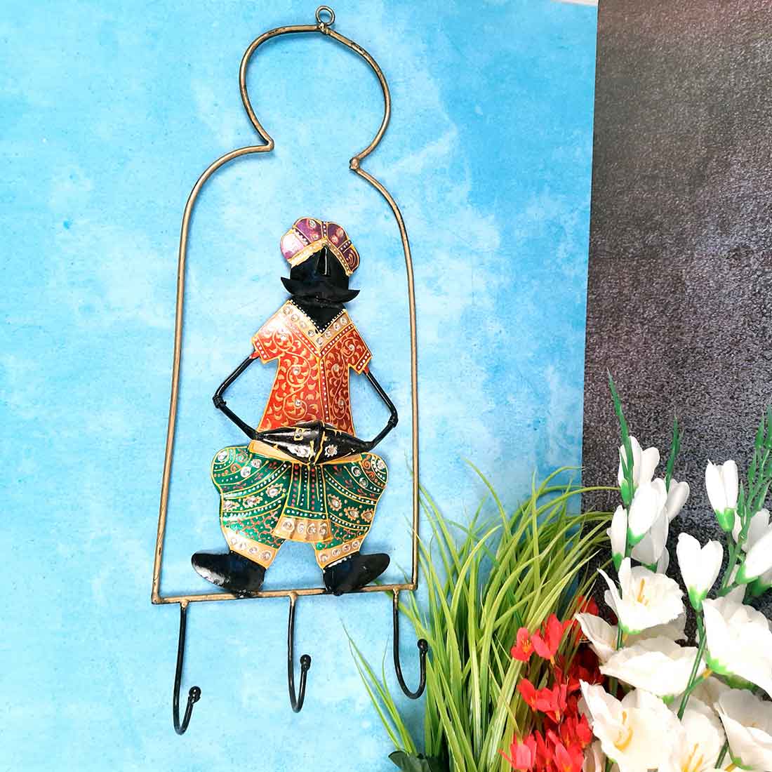 Key Holder Wall Hanging | Multipurpose Hook Wall Mount - For Home & Wall Decor, Organizing & Gifts - 22 Inch