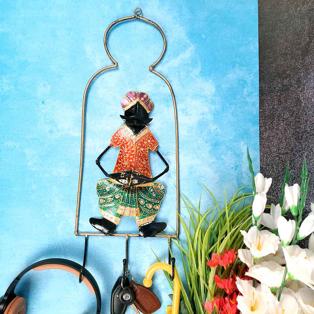 Key Holder Wall Hanging | Multipurpose Hook Wall Mount - For Home & Wall Decor, Organizing & Gifts - 22 Inch