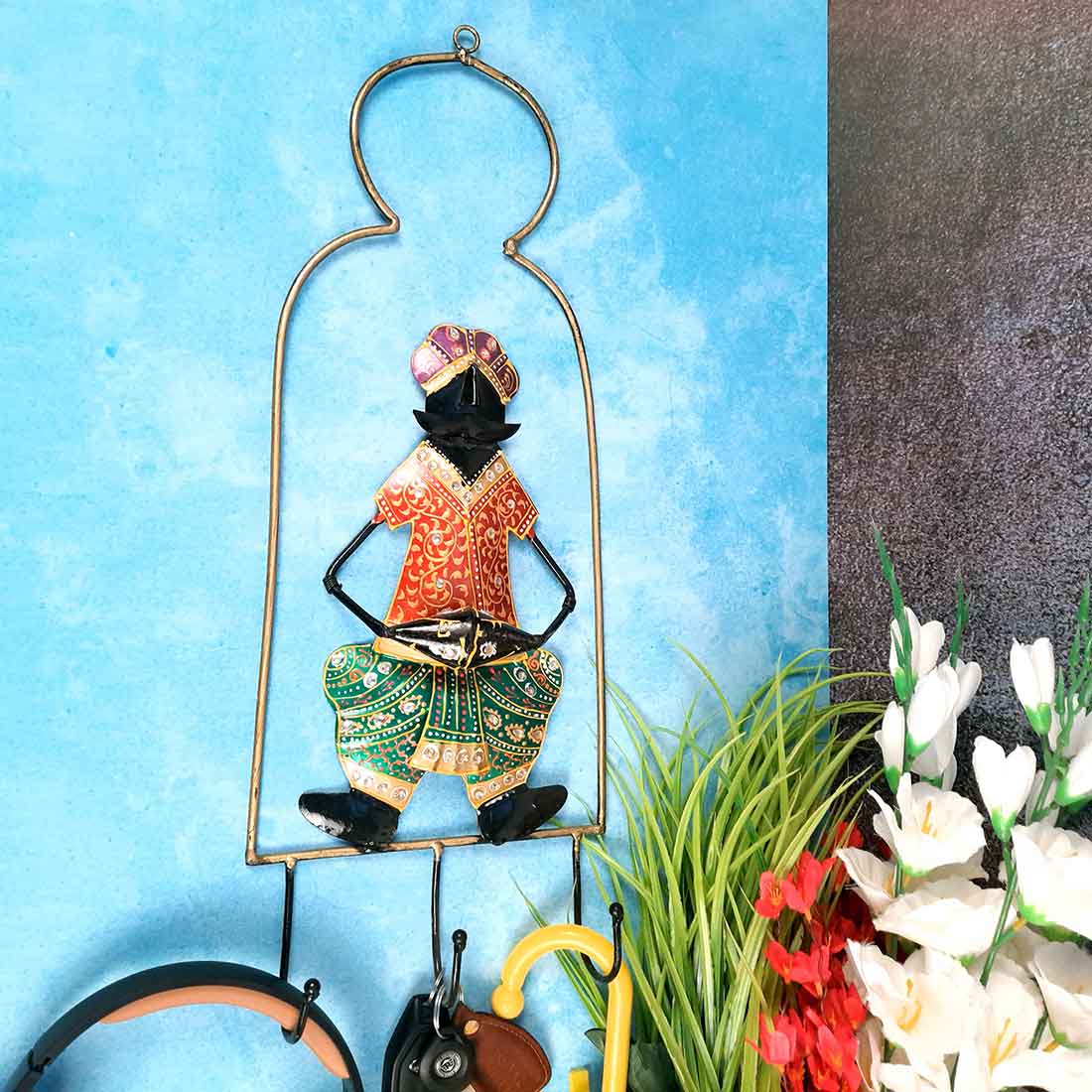 Key Holder Wall Hanging | Multipurpose Hook Wall Mount - For Home & Wall Decor, Organizing & Gifts - 22 Inch