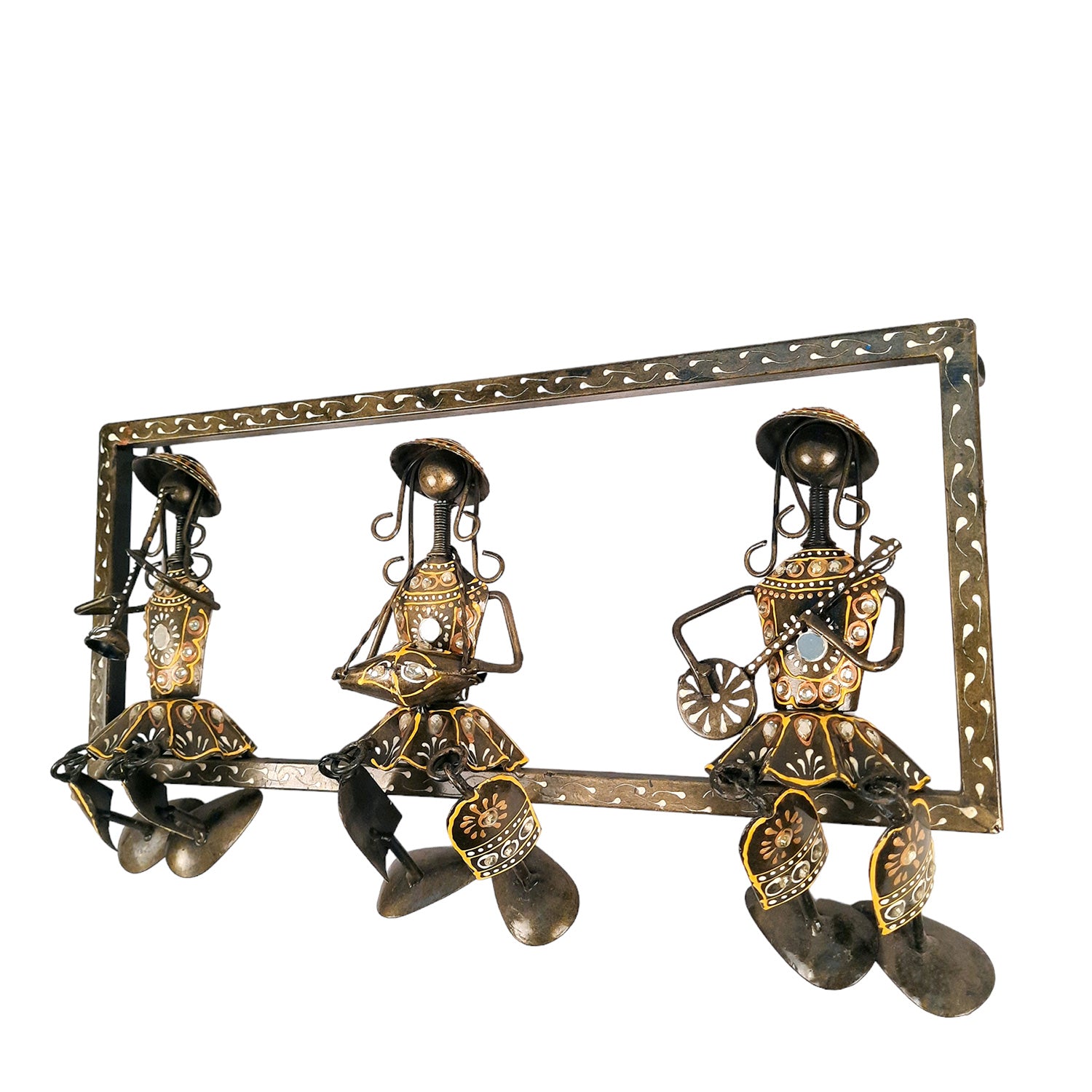 Drawing Room Decor | Wall Hanging Handmade Musician - 15 Inch-Apkamart