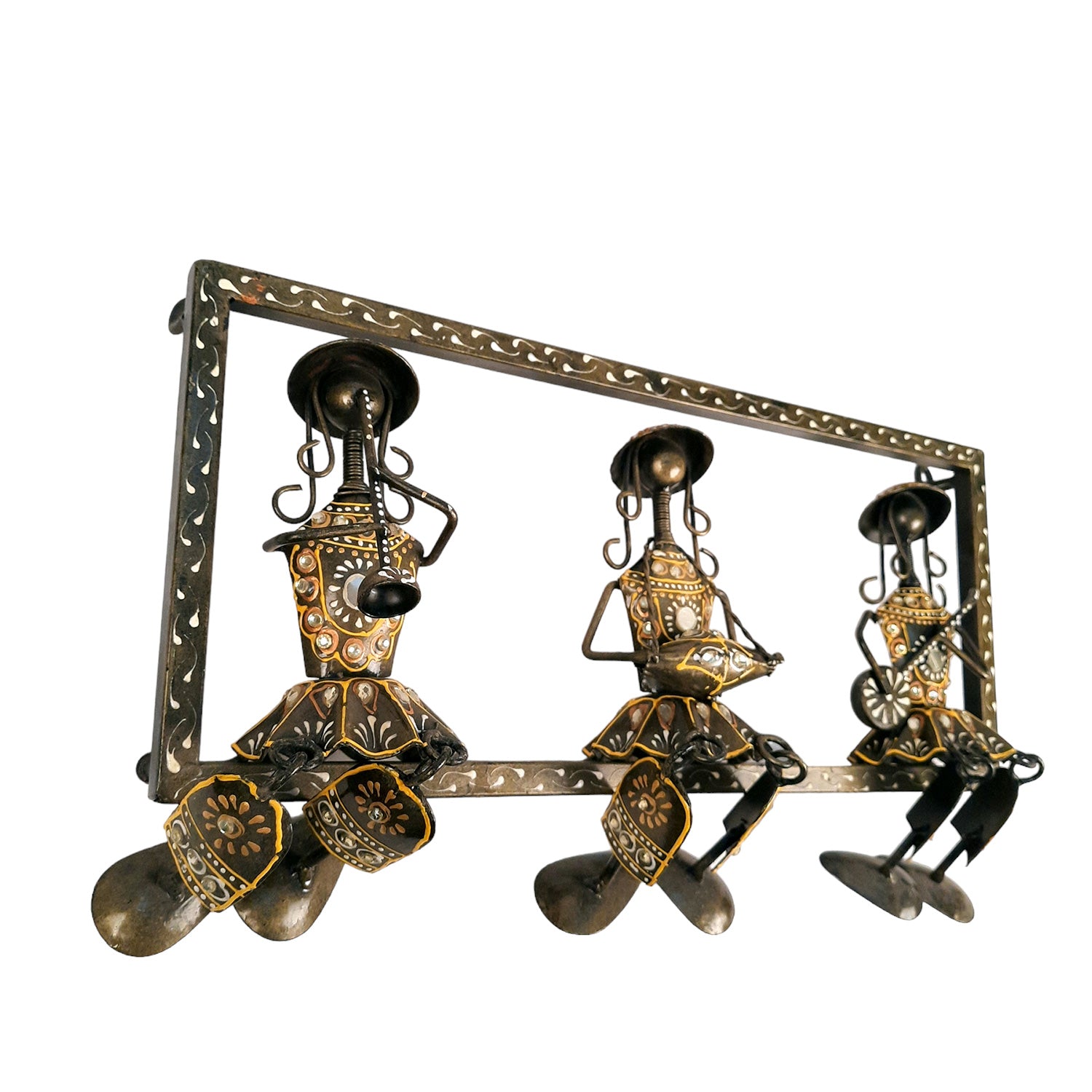 Drawing Room Decor | Wall Hanging Handmade Musician - 15 Inch-Apkamart